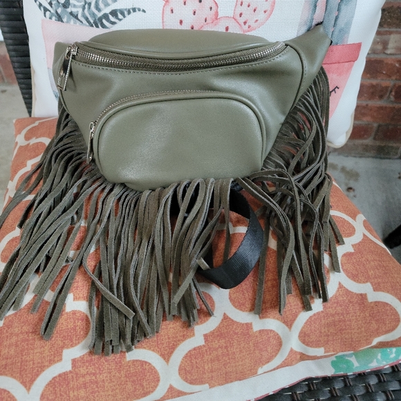 Leather fringe fanny pack, waist purse! - Picture 5 of 8